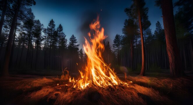 fire in the forest