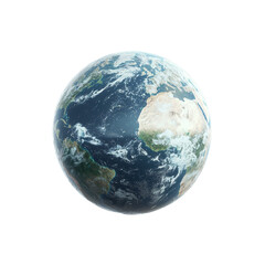 the earth with clouds on a transparent background, PNG image, PNG file, Generative art.