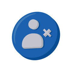 Remove Friend Flat Icon, Vector illustration
