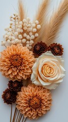 Bouquet of Chrysanthemums, Flowers for Spring Season, Beautiful Template, using generative ai