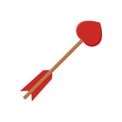 Cupid Arrow Flat Icon, Vector illustration
