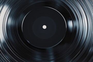 A dark vinyl disc with grooves and a dark label for soulful memories