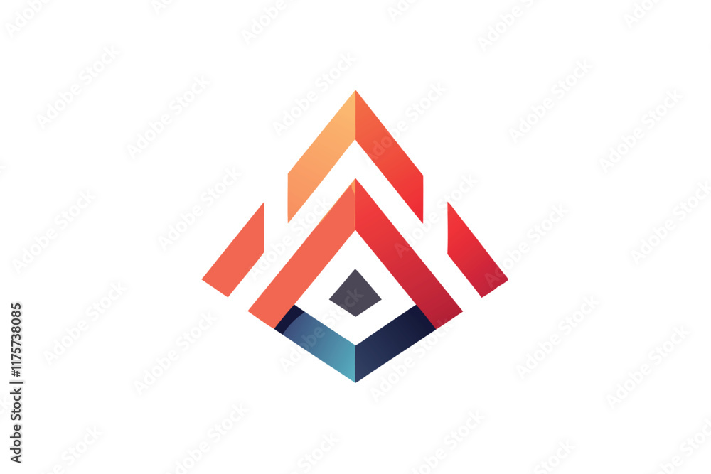 Poster a colorful abstract graphic symbolizing the innovative process of software development, abstract gra
