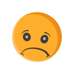 Sadness Flat Icon, Vector illustration