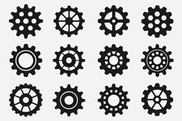 Mechanical Cog Vector Set