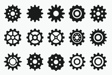 Technical Gear Icons for Design
