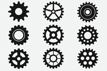 Mechanical Cog Vector Set