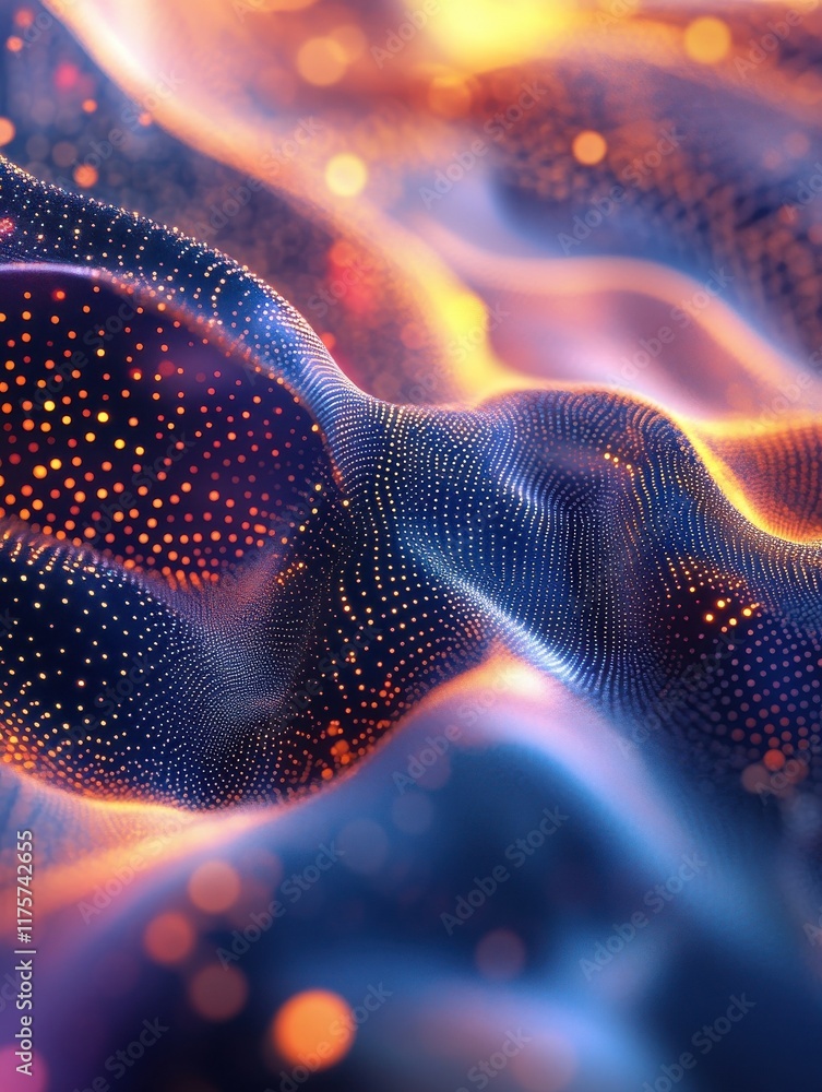 Poster blurred abstract background with bokeh lights. abstract modern particle wallpaper.