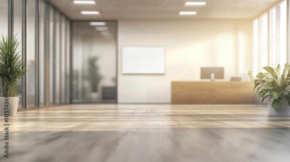 Poster blurred office background with copy space for text or design abstract illustration