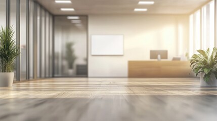 blurred office background with copy space for text or design abstract illustration