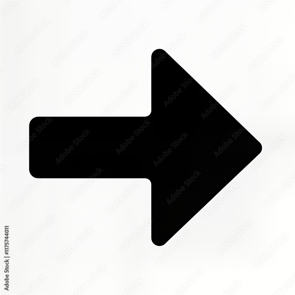 Poster simple black arrow points right. direction sign navigation symbol. suitable for website interface, a