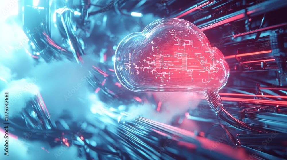 Poster abstract digital cloud computing network