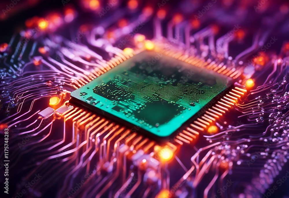 Aufkleber image card technological storin electronic device graphic macro circuit processor