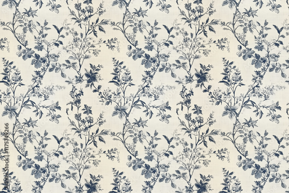 Poster toile floral pattern tapestry. vintage botanical wallpaper pattern. background image. created with g