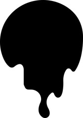 Dripping paint or ink icon in flat. Isolated on transparent background spots of paint, floating oil blots Blob paint stain and drip Water drops liquid burst splashes vector for apps or web