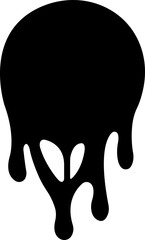 Dripping paint or ink icon in flat. Isolated on transparent background spots of paint, floating oil blots Blob paint stain and drip Water drops liquid burst splashes vector for apps or web