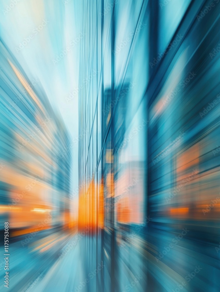 Poster abstract blurred background suitable as a copy space image for an article on an office building