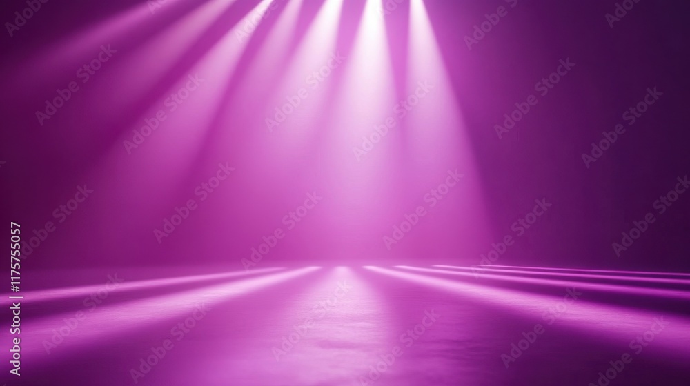 Poster abstract purple blurred background with a gradient light rays and shadows.