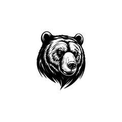 Bear head logo vector illustration