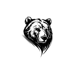 Bear head logo vector illustration