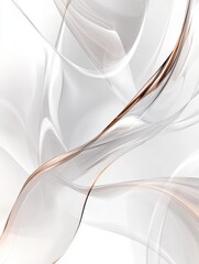 Fototapeta premium Dynamic white background with subtle blurred elements, intertwining lines, and shapes, conveying innovation, collaboration, and forward-thinking leadership in business and technology.