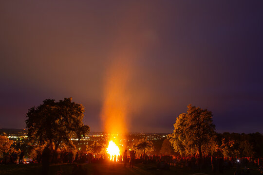 Sonnwendfeuer in Salach bei G&ouml;ppingen. 