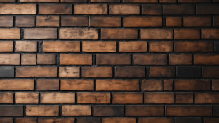 Fototapeta premium brick wall may used as background. brick wall, dark background for design. AI generated image, ai.