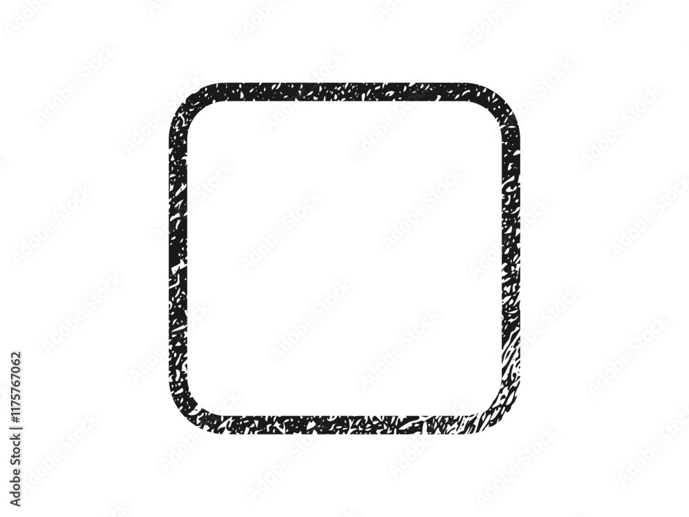 Poster grunge border in rounded square form