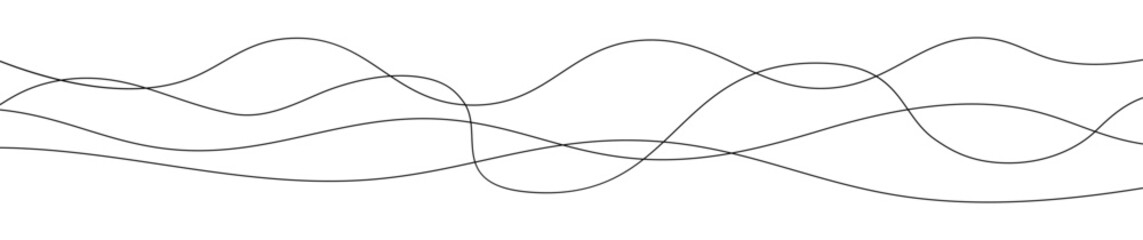Thin curved wavy lines