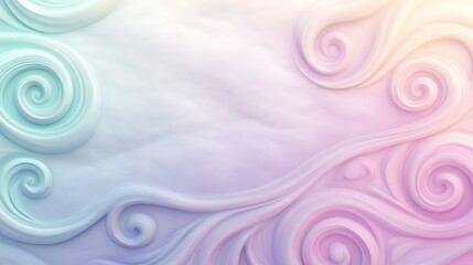 Obraz premium Pastel Swirls Abstract Background Design