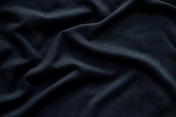 Fototapeta premium A close-up of a plain black t-shirt mockup, with front and rear views, isolated for easy design work.