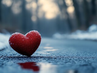 Fototapeta premium A Heart on the Ground
