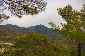 Mountain landscape in the Cyprus