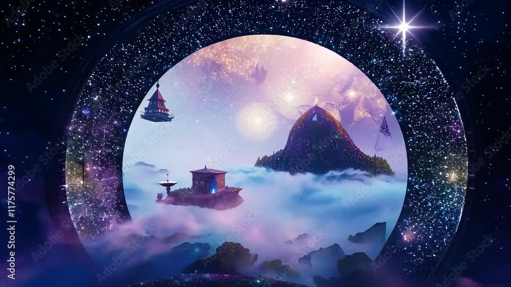 Wall mural a celestial gateway opening to a realm where magic and reality intertwine seamlessly