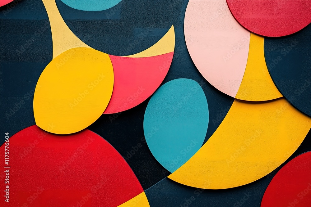 Poster abstract colorful shapes and patterns