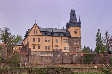 A beautiful castle in neo-gothic style at Zruc nad Sazavou, Czech republic