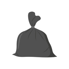 Garbage Bag Flat Icon, Vector illustration