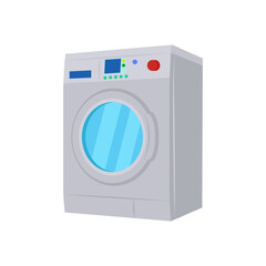 Washing Machine Flat Icon, Vector illustration