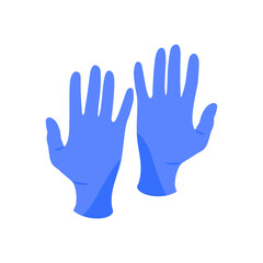 Disposable Gloves Flat Icon, Vector illustration