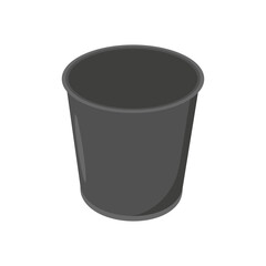Dust Bin Flat Icon, Vector illustration