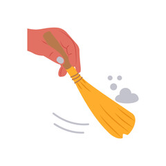 Sweeping Flat Icon, Vector illustration
