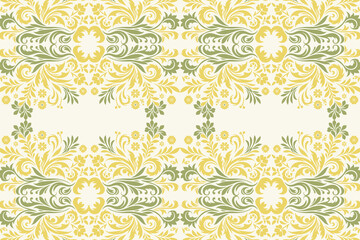 abstract vintage floral seamless pattern with ikat and botanical motifs for fabric and wallpaper all over textured flower blossom design with artistic details