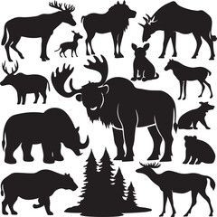 Obraz premium set of silhouettes
