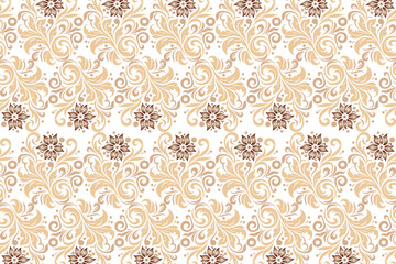 abstract seamless floral design with vintage botanical ikat motifs for fabric and wallpaper all over textured flower blossom pattern with traditional accents