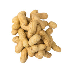 Peanuts isolated on white background