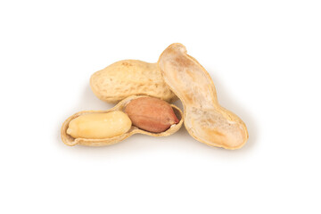 Peanuts isolated on white background