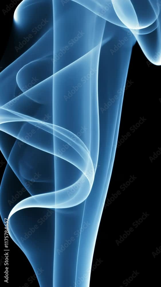 Aufkleber light blue swirling smoke patterns create a captivating visual effect on a dark background
