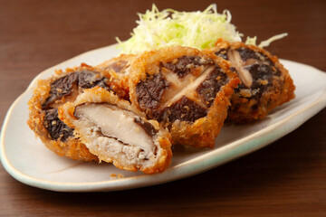 肉詰め椎茸のフライ