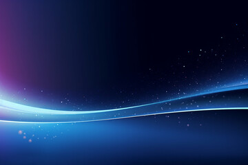 Obraz premium Abstract glowing blue background with flowing lines and stars in a dark space for presentation slid show,Generated By Ai