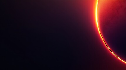 Obraz premium Abstract Dark Background With Bright Orange Curve